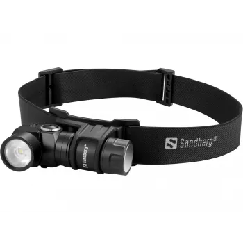 Sandberg Headlamp 500 Duo, Headband flashlight, Black, Aluminium, IP44, LED, 25 lm