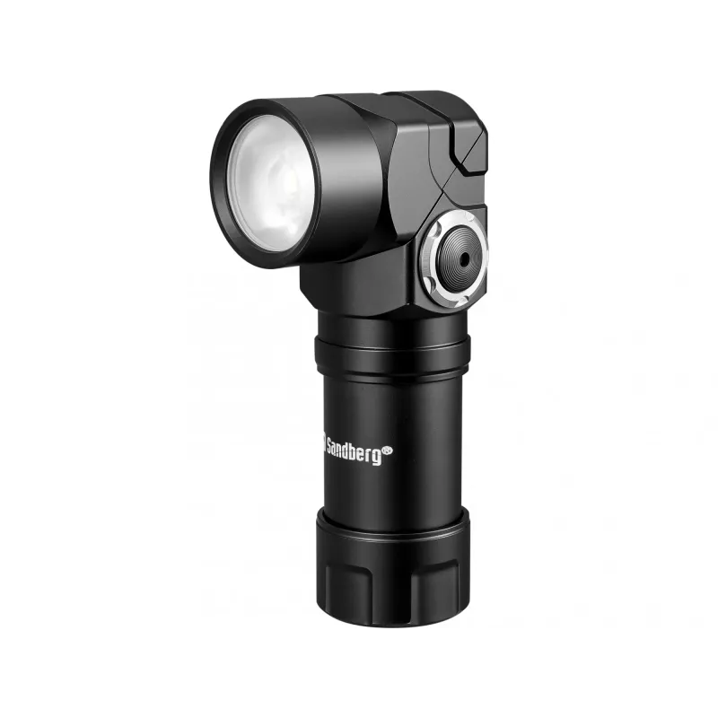 Sandberg Headlamp 500 Duo, Headband flashlight, Black, Aluminium, IP44, LED, 25 lm