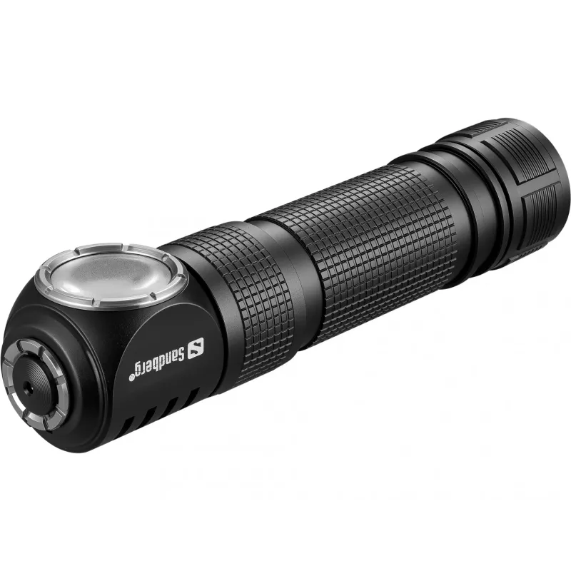 Sandberg Headlamp 1000 Pro, Headband flashlight, Black, Aluminium, IP66, LED, 25 lm