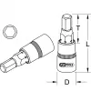Socket set KS Tools 911.1438 1/4 inch Drive 1 Head 15g