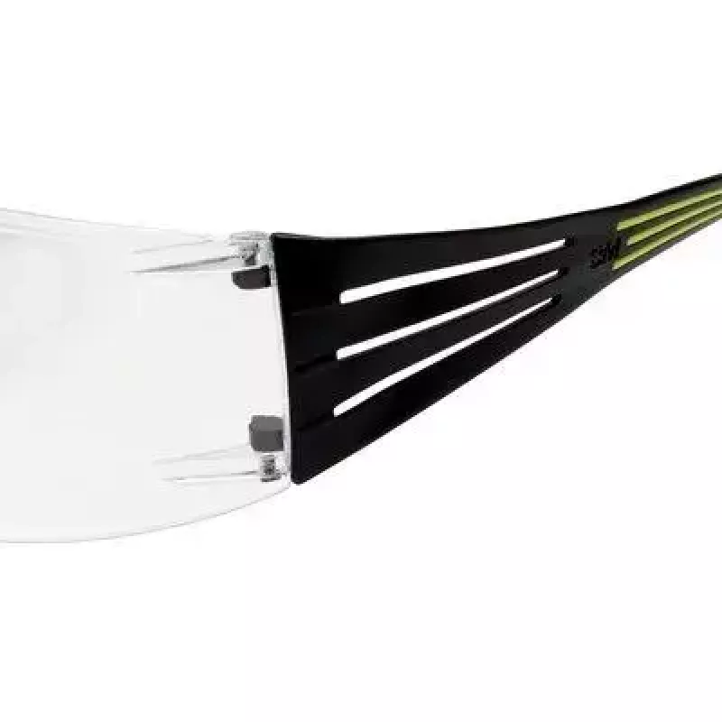 Safety goggles 3M SF4000CC1 — plastic protective eyewear, transparent lens, black/green