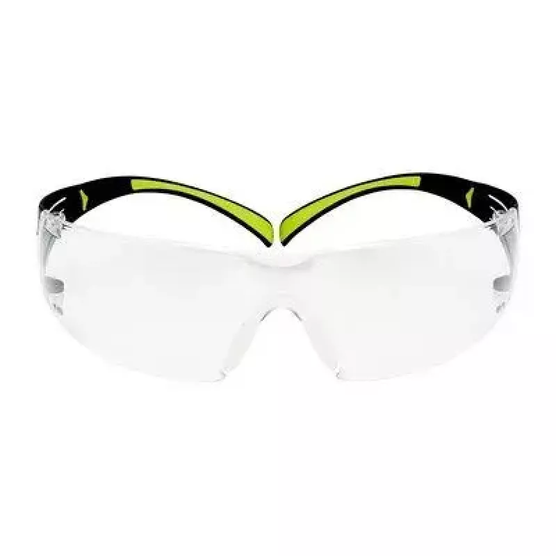 Safety goggles 3M SF4000CC1 — plastic protective eyewear, transparent lens, black/green