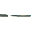 Fineliner pen Faber-Castell 151163 — green ink, black barrel, round shape, 1 pc