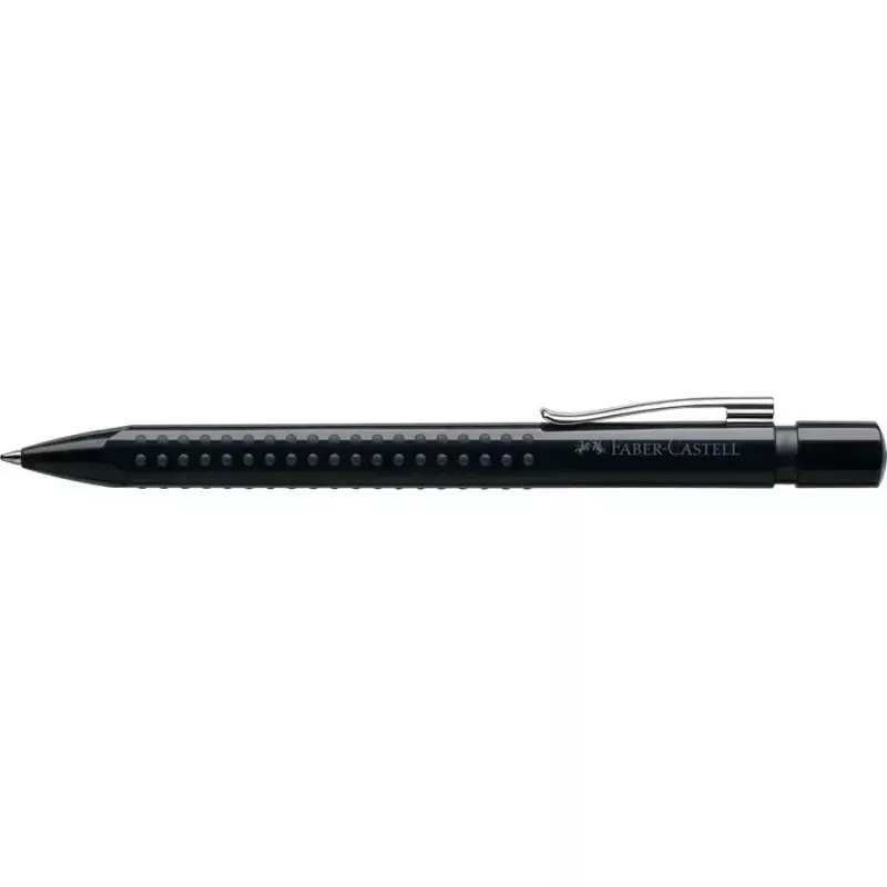 Ballpoint pen Faber-Castell 243999 — clip-on retractable, blue ink, medium tip, black body, 1 pc