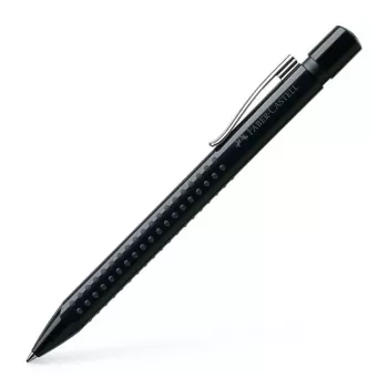 Ballpoint pen Faber-Castell 243999 — clip-on retractable, blue ink, medium tip, black body, 1 pc