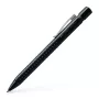 Ballpoint pen Faber-Castell 243999 — clip-on retractable, blue ink, medium tip, black body, 1 pc