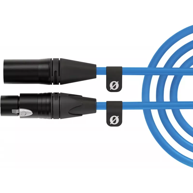 XLR cable Rode XLR3M-B 3 m — male-to-female microphone cable, blue