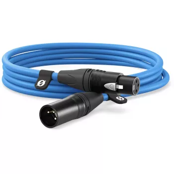 XLR cable Rode XLR3M-B 3 m — male-to-female microphone cable, blue