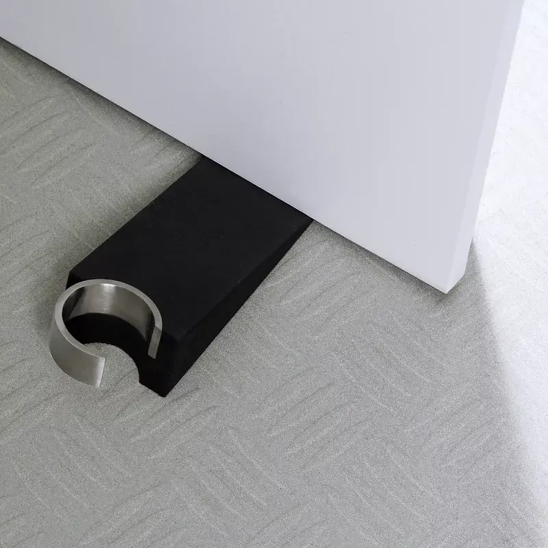 Door Stop Blomus WEDO Black Rubber Stainless Steel