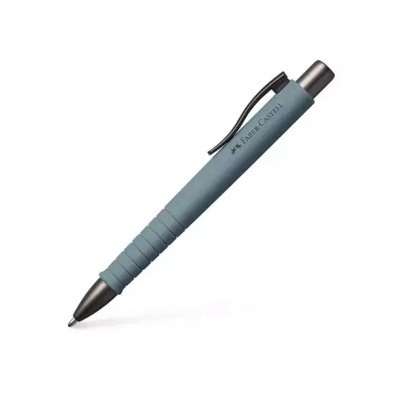 Ballpoint pen a.w. Faber-Castell 241188 — clip-on retractable, blue ink, grey body, extra bold tip, 1 pc