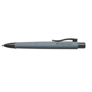 Ballpoint pen a.w. Faber-Castell 241188 — clip-on retractable, blue ink, grey body, extra bold tip, 1 pc