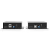 Lindy 300m Fibre Optic HDMI 4K60 and USB KVM Extender, Transmitter & receiver, Wired, 300 m, 3840 x 2160 pixels, Black, Metal