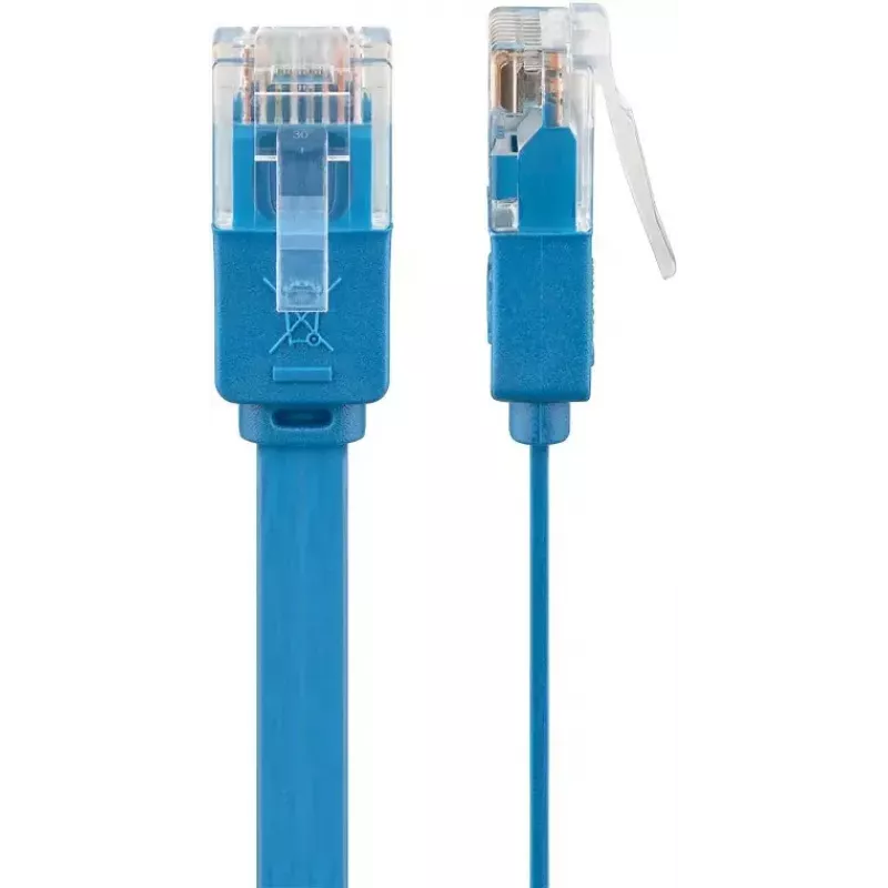 Flat Patch Cable Goobay CAT 6 2m U/UTP Blue