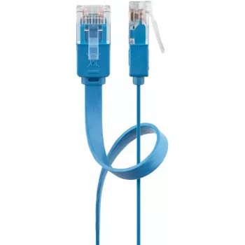Flat Patch Cable Goobay CAT 6 2m U/UTP Blue