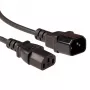 Power cord ACT Powercord LSZH C13 - C14 black 3 m