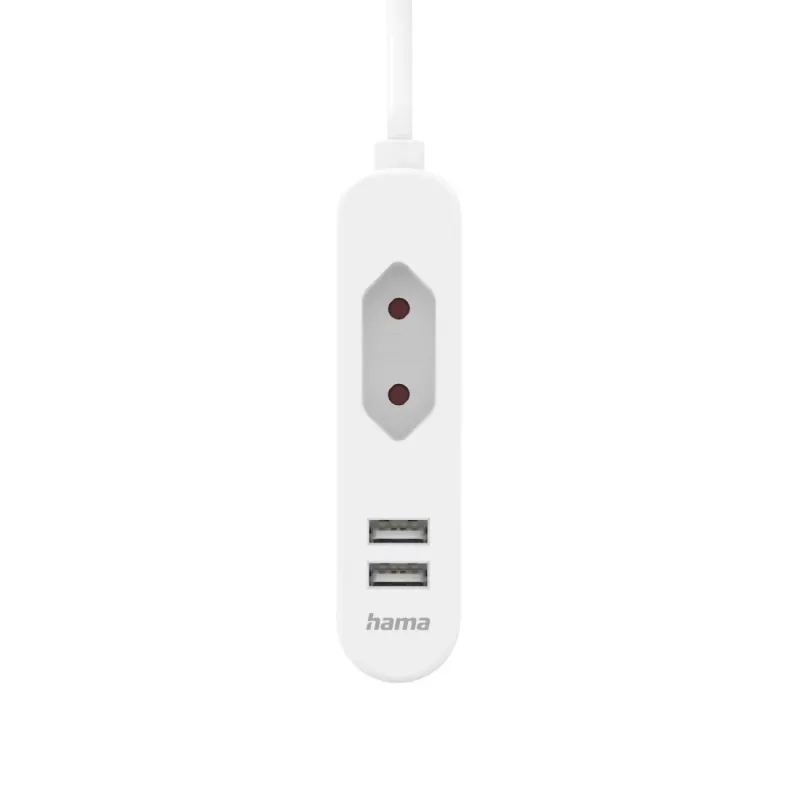 Hama 00223202 power extension 1.9 m 1 AC outlet(s) Indoor White
