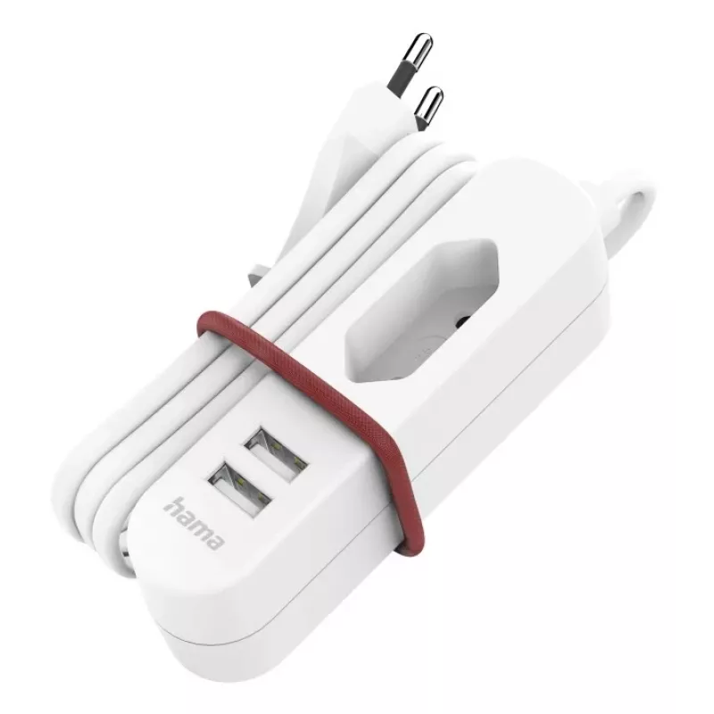 Hama 00223202 power extension 1.9 m 1 AC outlet(s) Indoor White