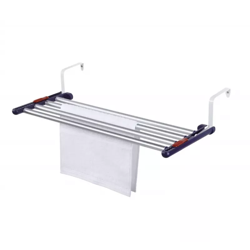 Wall-mounted rack Leifheit Quartett Duo Black Stainless steel