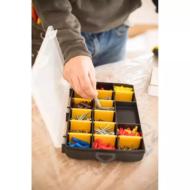 Storage tray Stanley STST81680-1 Rectangular Polypropylene Black Yellow