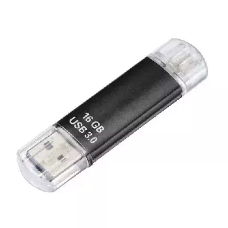 Hama Laeta Twin, 16GB USB flash drive USB Type-A / Micro-USB 3.2 Gen 1 (3.1 Gen 1) Black