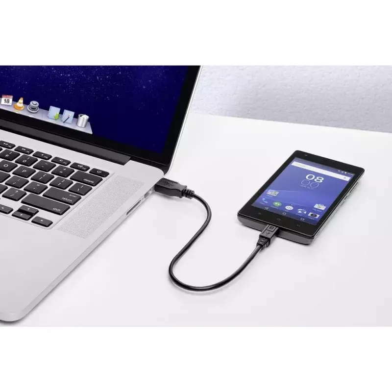USB Cable Renkforce RF-4463076 0.3m USB A Micro-USB B Black