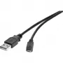 USB Cable Renkforce RF-4463076 0.3m USB A Micro-USB B Black