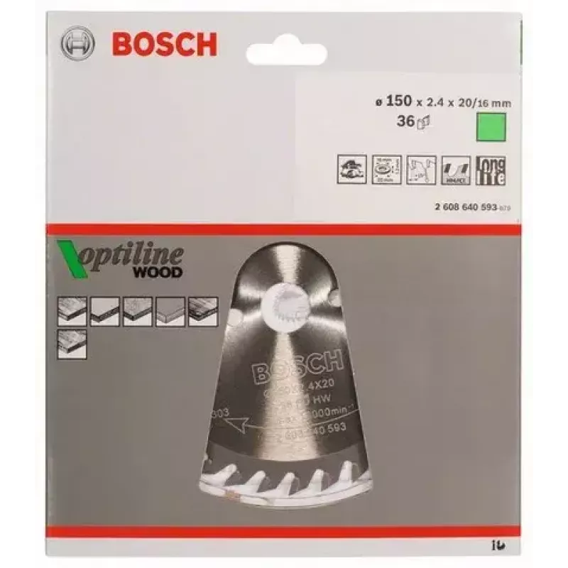 Circular Saw Blade Bosch 2 608 640 593 15 cm Wood