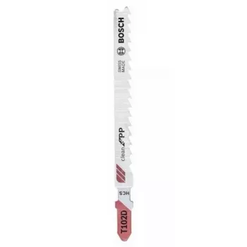 Jigsaw Blade Bosch T 102 D Plastic Profile 4 mm Tooth Spacing