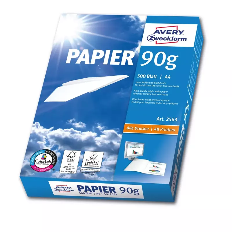 Printing Paper A4 Avery 90 g/m² 500 Sheets