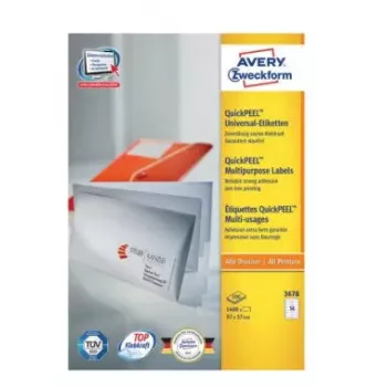 Self-adhesive addressing labels Avery Zweckform 3678 — white paper, 9.7×3.7 cm, 1400 labels (100 sheets)