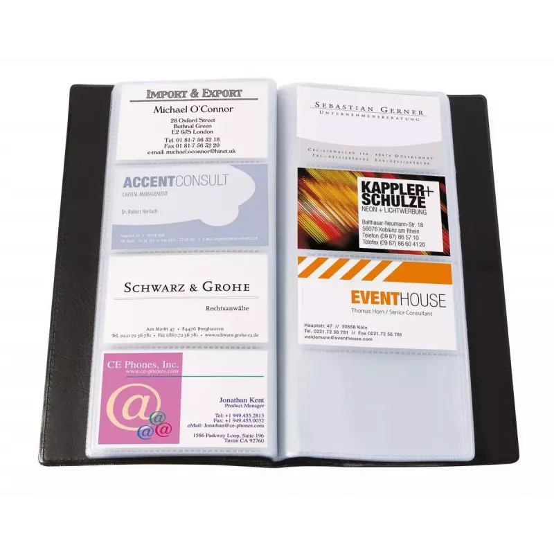 Business Card Holder Sigel VZ172 Plastic Black