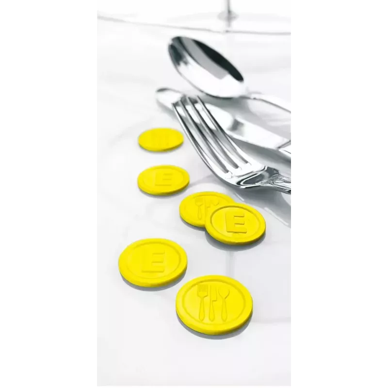 SIGEL WM002 meal/event tokens, yellow, 100 pcs