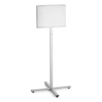 Information stand Durable 502957 A3 stainless steel, 638×638×1420 mm, anthracite/grey