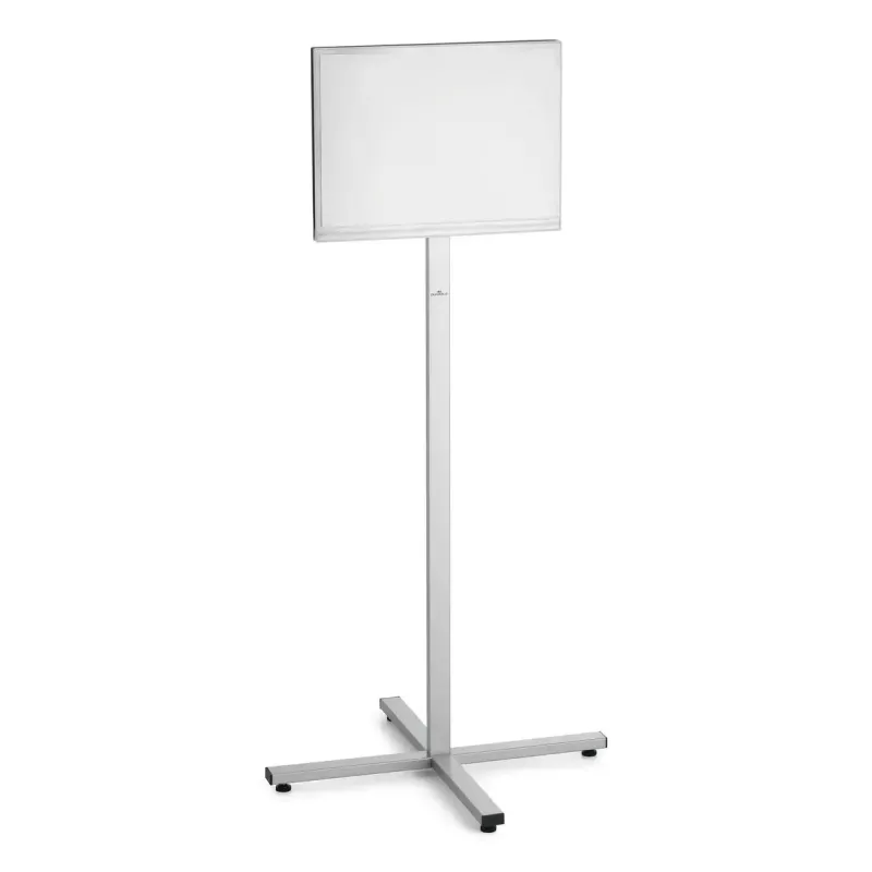 Information stand Durable 502957 A3 stainless steel, 638×638×1420 mm, anthracite/grey