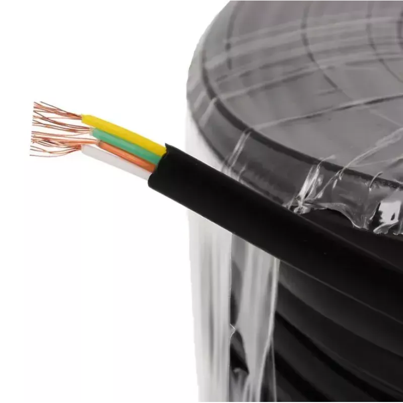 Telephone cable Helos 014864 50 m Black