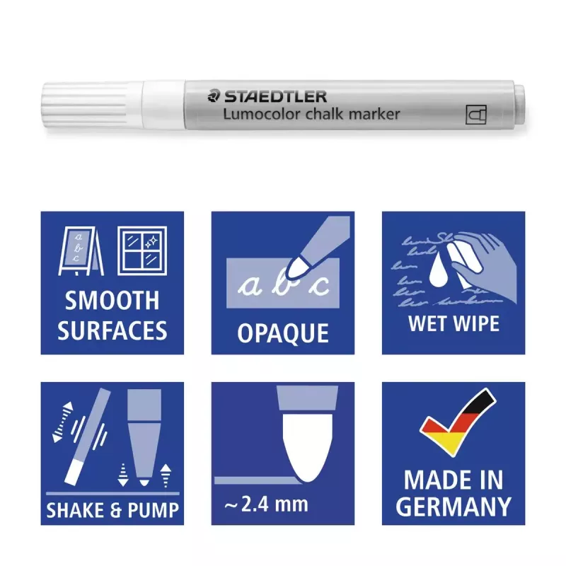 Chalk Marker Staedtler Lumocolor 344 1 pc Black