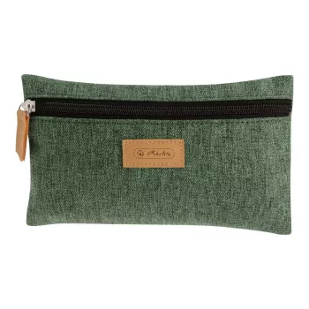 Soft pencil case Herlitz GREENline Polyester Green Grey 210x15x123 mm