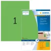 Self-adhesive printer label HERMA Coloured Labels A4 210x297 mm green paper matt 100 pcs