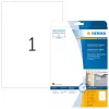 Self-adhesive printer label HERMA Inkjet labels A4 210x297 mm white film matt weatherproof 10 pcs.