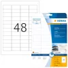 Inkjet labels HERMA A4 45.7x21.2 mm white paper matt 1200 pcs