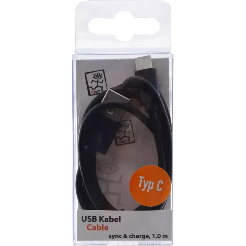 USB Cable 2GO 795782 1m USB B USB C Black USB 3.2 Gen 1