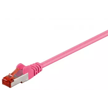 Networking Cable Goobay 95475 Magenta 1m Cat6 S/FTP