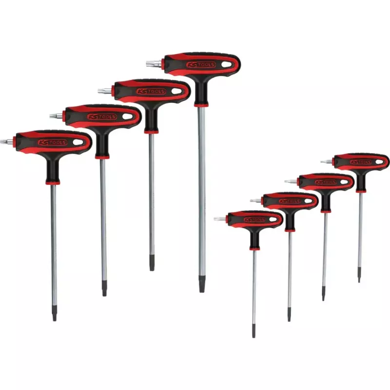 L-torx key KS Tools 151.8165 Chromium-vanadium steel 8 pcs