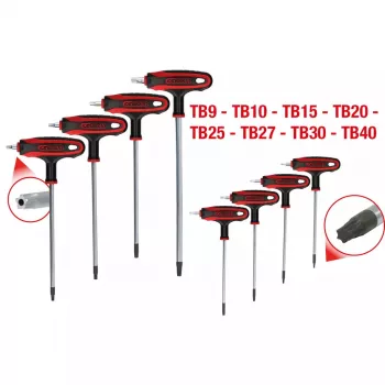 L-torx key KS Tools 151.8165 Chromium-vanadium steel 8 pcs