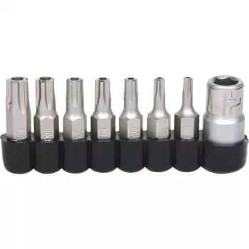 Screwdriver bit set ks tools 911.1480 8 pcs nickel 25 mm 1/4 inch shank DIN 3126 ISO 1173 E 6,3