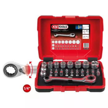 Socket set KS Tools 918.3050 31 heads Chromium-vanadium steel