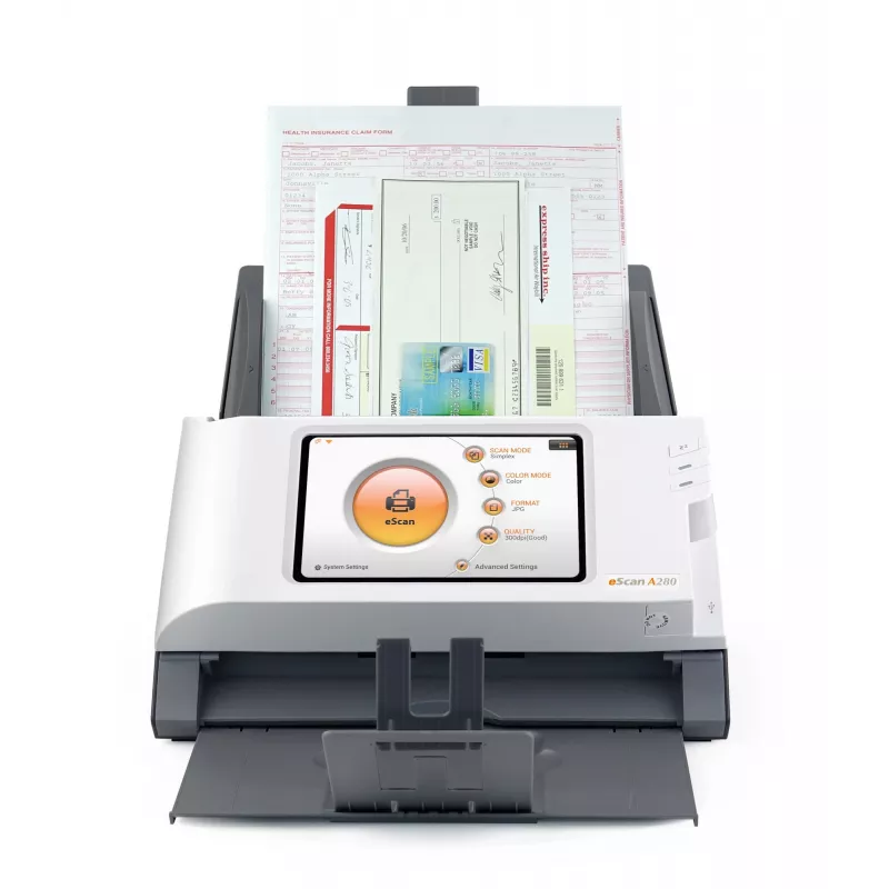 Plustek eScan A280 Essential ADF scanner 600 x 600 DPI A4 Black, White