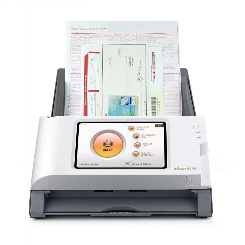 Plustek eScan A280 Essential ADF scanner 600 x 600 DPI A4 Black, White
