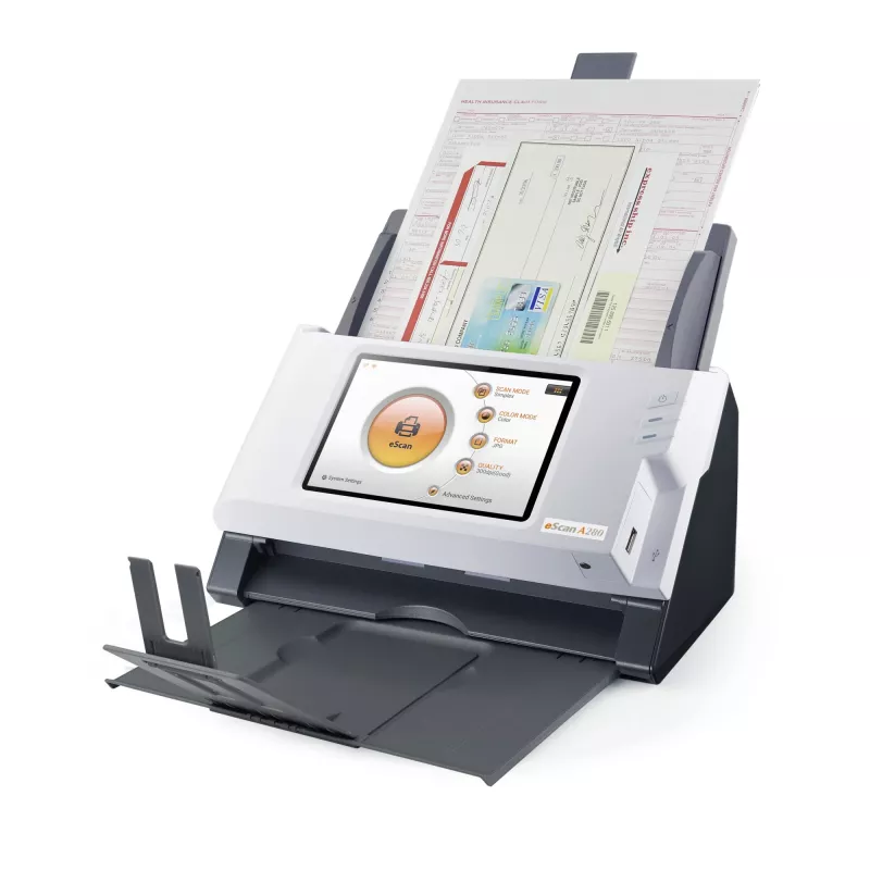 Plustek eScan A280 Essential ADF scanner 600 x 600 DPI A4 Black, White
