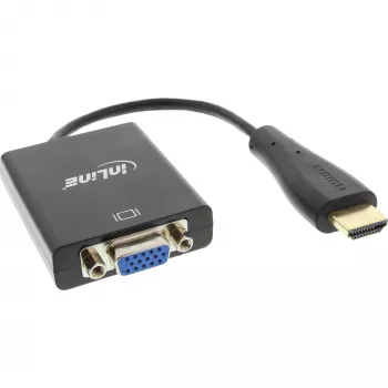 InLine Converter HDMI to VGA with Audio Input HDMI Output VGA and Stereo Audio